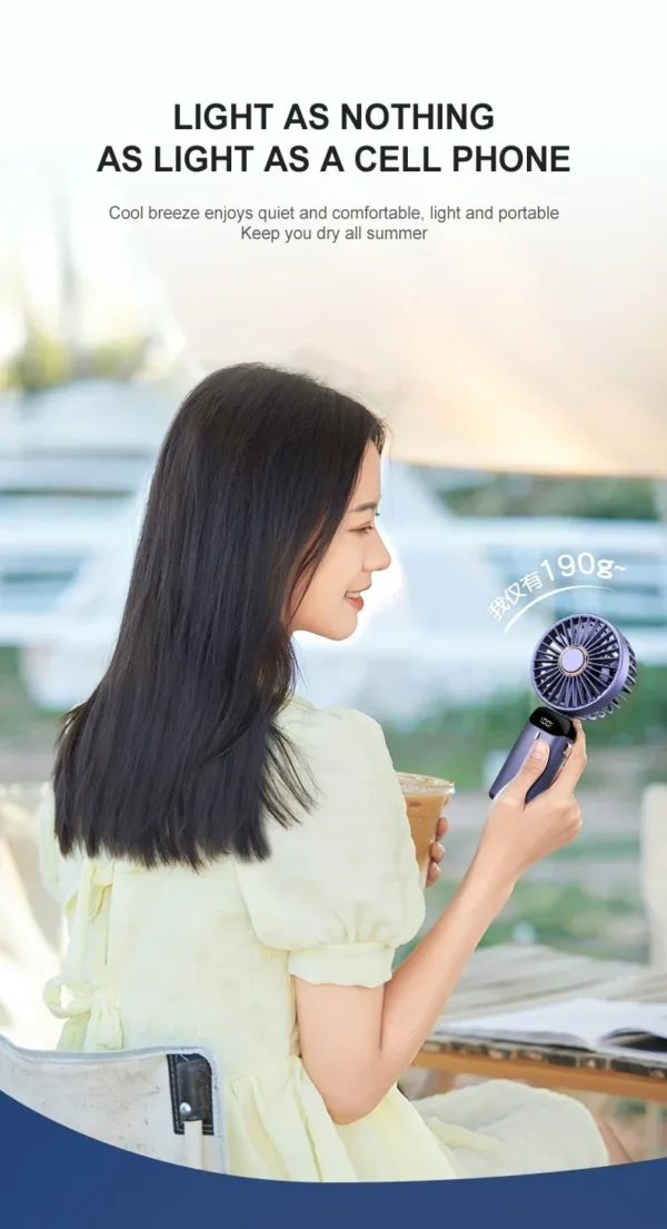 ハンディファン コンパクト静音モデル｜LED表示＆5段階風量＆長時間バッテリー - 画像 (33)