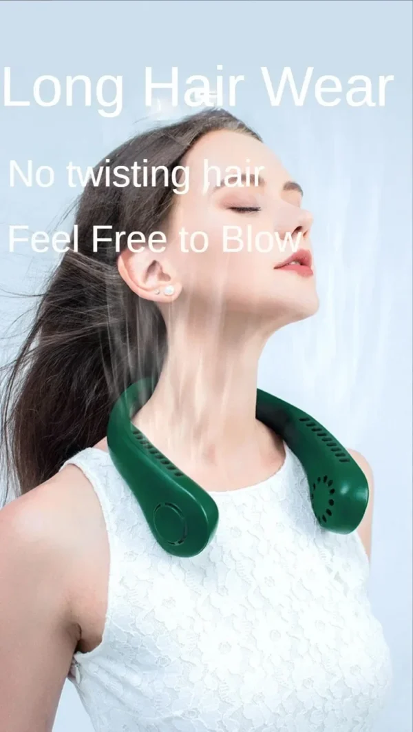 ハンズフリー 首掛け扇風機 スマートクール｜3段階風量×静音×USB充電式ミニファン - 画像 (13)