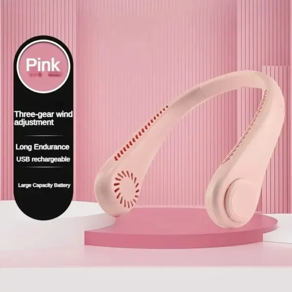 ハンズフリー 首掛け扇風機 スマートクール｜3段階風量×静音×USB充電式ミニファン - 画像 (11)